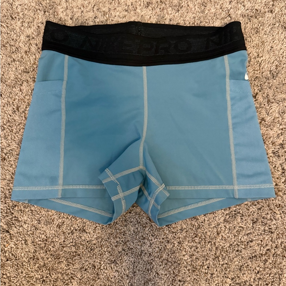 Nike Pro Light Blue Training Shorts